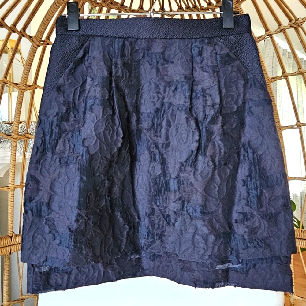 H&M - Distressed Chiffon Damask Skirt